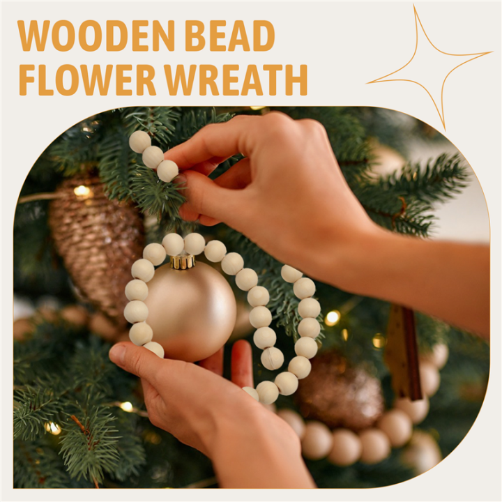 NAMUNY%209%20Foot%20Natural%20Wood%20Bead%20Christmas%20Garland%20Wooden%20Christmas%20Tree%20Garland%20Perfect%20for%20Rustic%20Natural%20Country%20Farmhouse%20-%20Image%203