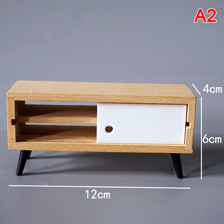 1:12%20Dollhouse%20Miniature%20Furniture%20Living%20Room%20TV%20Stand%20In%20Bench%20Table%20Natuo%20-%20Image%204