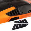 2Piece Car Rear Side Window Louvers Parts Accessories For C7 2014-2019 Triangular Window Glass Blinds (Bright Black). 