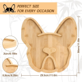 (GREH) French Bulldog Cheese Board, 12Inch Frenchie Charcuterie Boards Extra Large Bamboo Funny Serving Tray Aperitif Platter. 