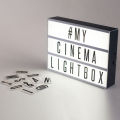 LED Light Up Box Cinematic Message Board Cinema Letters Numbers DIY. 