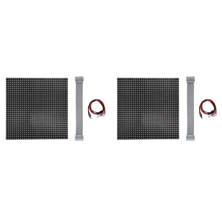Cluellp-2Pcs P6 Outdoor LED Screen Panel 32X32 Pixels LED Display Module 192X192Mm 1/4 Scan RGB Full Color LED Screen Panel