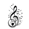 Poster PVC Sticker Living Room Wall Sticker Kids Removable Music Note Decoration Wallpaper Home Non-Toxic Wall. 