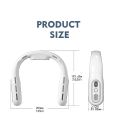 Portable Mini Digital Display Leafless Hanging Neck Fan Foldable Design Quiet Operation Charging Fan Vaneless Technology 3 Speeds Portable Neck Fan Office Use. 