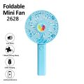 Portable Mini Handheld Fan with USB Rechargeable Battery Strong Wind 2628-1. 