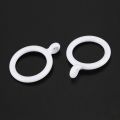 40X White 25mm Inner Plastic Curtain Rings. 