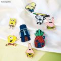 Ashunqiwen [ New ] Sponge Baby Paida Star Brooch Cute Cartoon Anime Badge Clothes Schoolbag Pin Accessories. 