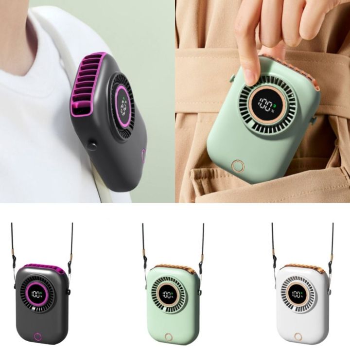 Lightweight%205%20Speeds%20Mini%20Hanging%20Neck%20Fan%20Wide-Angle%20Airflow%20Digital%20Power%20Display%20Portable%20Cooling%20Fan%20Fanless%20Design%20with%20Stand%20Handheld%20Electric%20Fan%20for%20Sports%20-%20Image%203