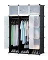 12 Cube Storage Organizer With Shoe Rack Closet Portable Wardrobe Combination, Modular Cabinet For Space Saving. 
