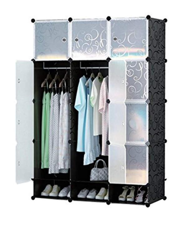 12%20Cube%20Storage%20Organizer%20With%20Shoe%20Rack%20Closet%20Portable%20Wardrobe%20Combination,%20Modular%20Cabinet%20For%20Space%20Saving%20-%20Image%203