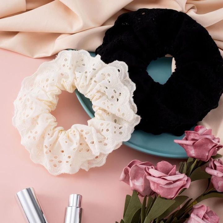 New%20Hair%20Accessories%20Lace%20Scrunchies%20Headwear%20High%20Elasticity%20Soft%20Scrunchy%20Hair%20Ties%20Solid%20Color%20Hair%20Rope%20Ponytail%20Holder%20-%20Image%207