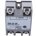 fasdaga 5X Single Phase Solid State Relay DC-DC SSR-40DD 40A DC3-32V DC5-60V White+Silver. 