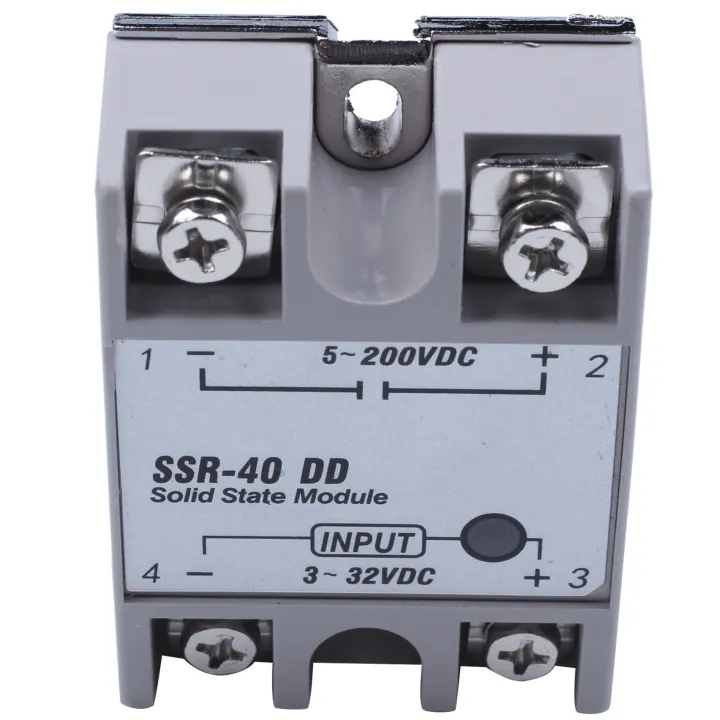 fasdaga%205X%20Single%20Phase%20Solid%20State%20Relay%20DC-DC%20SSR-40DD%2040A%20DC3-32V%20DC5-60V%20White+Silver%20-%20Image%204
