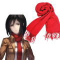 Qubix Mikasa Scarf Cosplay AOT Mikasa Muffler Winter Scarft for Cosplay Anime Accessories Mikasa Ackerman Cosplay Red Scarf. 