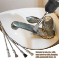 40 Pieces Extended Wire Brush Kit for Cleaning, Steel Wire Cleaning End Brushes Kit Rust Pen 3mm Mandrel Rust Paint Removal. 