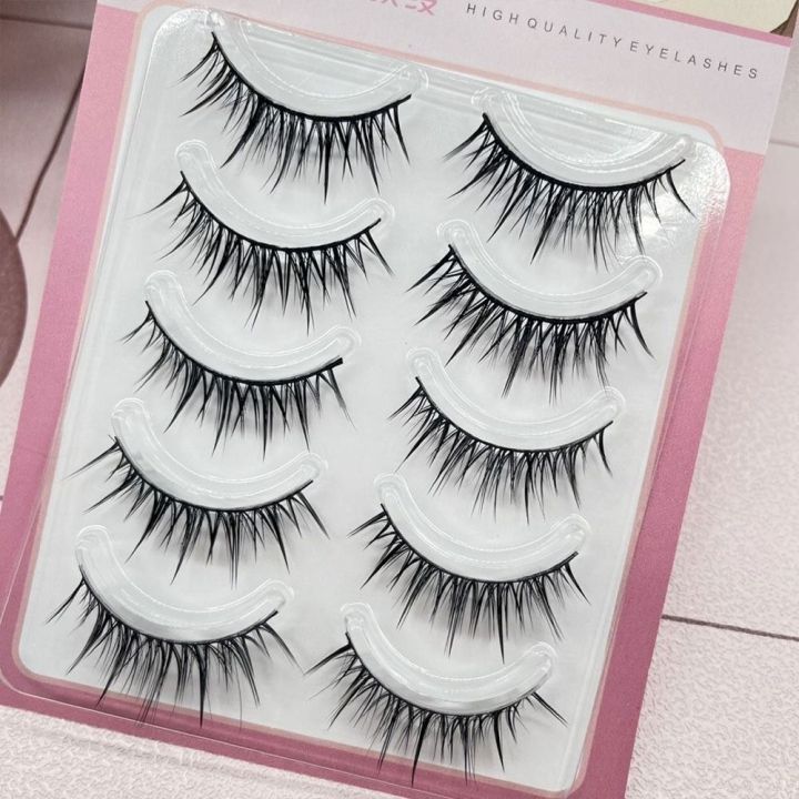 5%20Pairs%20Pack%20Japanese%20Cosplay%20False%20Eyelashes%20Faux%20Mink%20Thick%20Manga%20Anime%20Lashes%20Dramatic%20Doll%20Strip%20Lashes%20for%20Women%20-%20Image%209