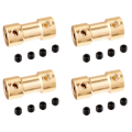4X RC Airplane 3mm to 5mm Brass Motor Coupling Shaft Coupler Connector. 