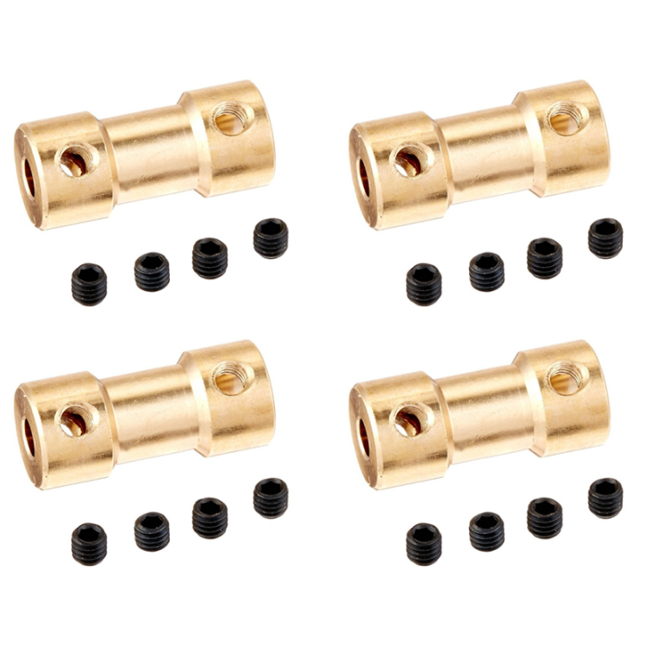 4X RC Airplane 3mm to 5mm Brass Motor Coupling Shaft Coupler Connector
