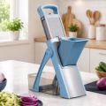 Mannual Vegetable slicer cutter adjustable mandoline slicer dicer with stainless steel blade. 