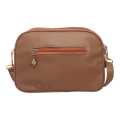 Brown Color Side Zippered Design Crossbody/Shoulder Bag For Women. 