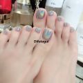 Difutagui High Quality 24Pc Manicure Detachable Wearable Toenail Patch Women Girls Fashion Toe Nail Art Decoration Press On Toenails Supplies For Professionals. 