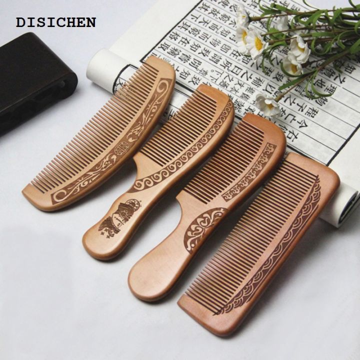 DISICHEN%20New%20style%201Pcs%20Wood%20Comb%20Carved%20Painted%20Anti-Static%20Natural%20Head%20Massage%20Comb%20Handmade%20Wooden%20Hair%20Comb%20Hair%20Styling%20Tools%20for%20Gift%20-%20Image%202