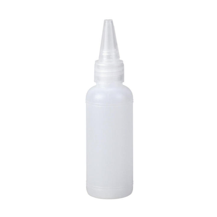 50ML Refillable Bottles Eco-Friendly 20ML PE Plastic PE Plastic Glue Bottles 10pcs/lot Empty Screw-On Lids for for Dispensing Liquids for Ketchup for Condiments