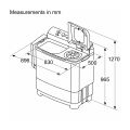 BOSCH  Semi-Automatic Top Loader 8 kg Washing Machine - WJZ801W0IN. 