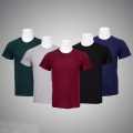Combo Of 5 Casual  Cotton Plain T-Shirt For Men. 