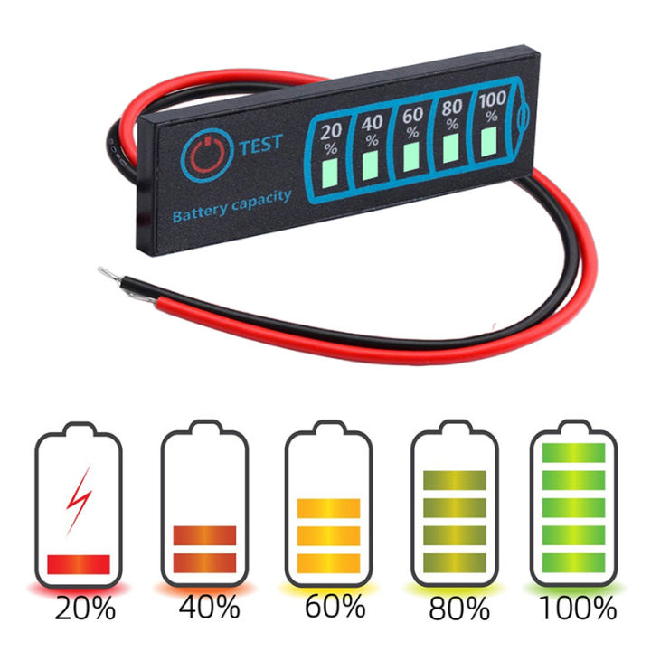 12V24V Lead Acid Battery Level Indicator Tester LCD Display Meter Module Capacity Voltage Meter Fengshi