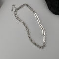Sweet Chain Sweater Shirt T White Assembly Men's Necklace Steel Thick Hardware Cuba] Original [Global Best-Selling Titanium Women's Hip Hop Clavicle Chain Cool Accessories. 