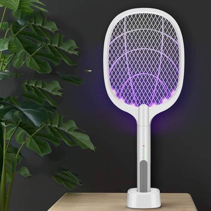 1200mAh USB Rechargeable Electric Mosquito Swatter Killer Handheld Racket Insect gecro Fly Bug Wasp Fly Swatter Electric Tennis Bat
