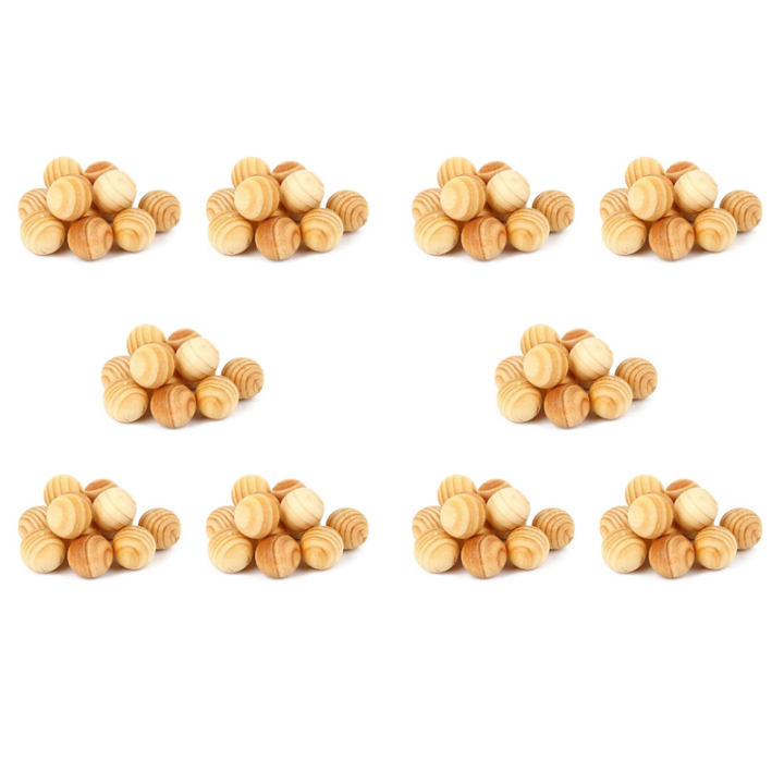 OYPFXMI 10X Natural Wood Balls Lavender Repellent Wardrobe Clothes Drawer