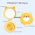 DISICHEN Mini Folding Hair Brush With Mirror Portable Hair Massage Comb Round Anti Detangling HairBrush Professional Travel Hair Comb Hot Selling. 