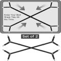 2Pcs Adjustable Elastic Suspenders Gripper Straps Clip for Bed Sheets Mattress Covers Sofa Cushion (Black). 