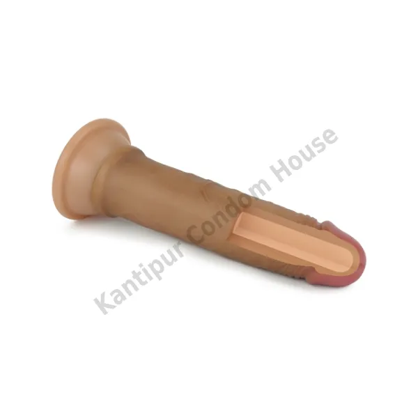 7''%20Dual%20layered%20Platinum%20Silicone%20Dildo%20-LV4002%20-%20Image%205