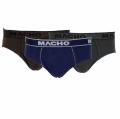 Amul Macho Men's Cotton High-cut Brief Pack of 3 (Multi Color). 