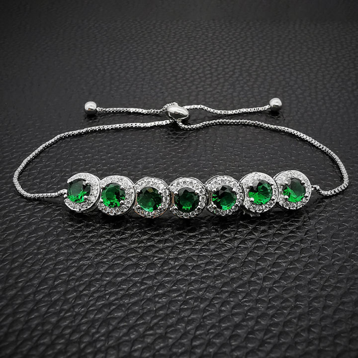 2023%20New%20Luxury%20Green%20Pink%20Rose%20Gold%20Silver%20Color%20CZ%20Bracelet%20Bangle%20for%20Wedding%20Women%20on%20Hand%20Gift%20Jewelry%20Wholesale%20Bulk%20S5243%20-%20Image%202