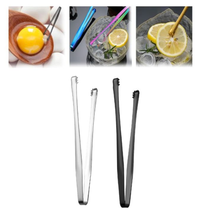 Durable Kitchen Tools Egg Chalaza Removal Tool Stainless Steel Salad Serving Eggshell Fragment Removal Tong Buffet Clamp Anti-heat Food Tongs for Kitchen