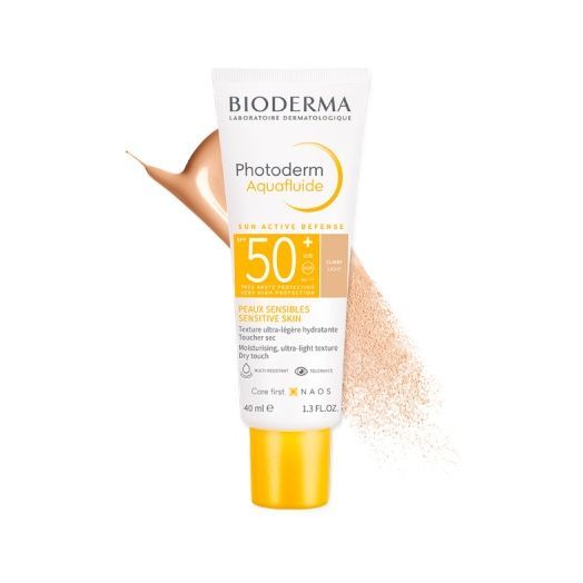 Photoderm Aquafluide SPF 50+ UVA UVB PA++++ Sunscreen 40 ml | Invisible | Sensitive Skin | Moisturizing | Dry Touch | Ultra Light Texture