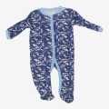 Blue/Grey Color 3 Pcs Jumpsuit Set For New Born. 