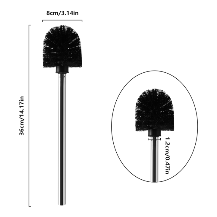 JAERBEE%20Replacement%20Stainless%20Steel%20WC%20Bathroom%20Cleaning%20Toilet%20Brush%20Black%20-%20Image%205