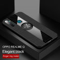 Lenuo For Realme 5 Pro Case Luxury Bracket Ring Phone Case Soft TPU Leather Back Cover. 
