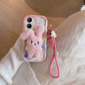 lthmy for VIVO Y17S 4G case TPU silicone 3D cartoon plush doll cute shockproof soft case phone cover with lanyard. 