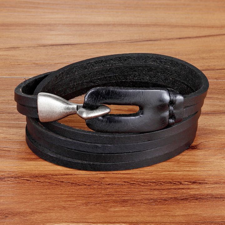 HOT%20TYO%20New%20Fashion%20Genuine%20Hook%20Leather%20Men's%20Bracelets%20Popular%20Boys%20Knight%20Courage%20Bandage%20Charm%20Anchor%20Bangles%20Jewelry%20Gift%20-%20Image%203