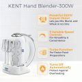 KENT Hand Blender 300 Watt 5 Variable Speed Control | Multiple Beaters & Dough Hooks. 
