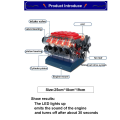 DIY V8 Engine Model Assembly Kit Eight Cylinder Engine Model Building High-Tech Educational Experiment Toy Gift. 