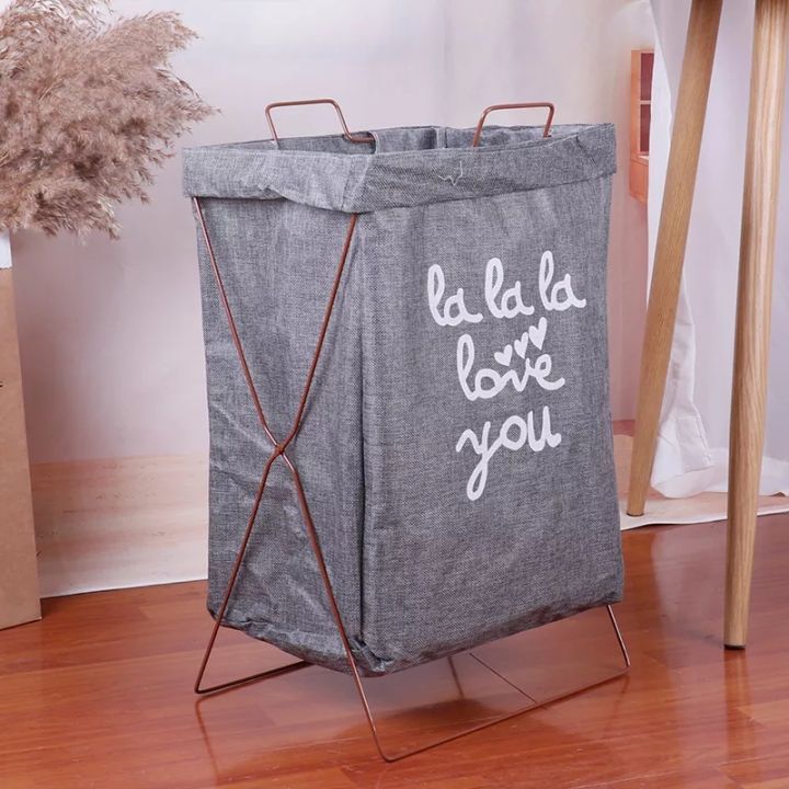 Storage%20Cloth%20Bucket%20With%20Metal%20X-Frame%20-%20Image%202