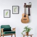 Guitar Wall Mount Rack Wood Guitar Rack Accessories Storing Shelf for Electric Guitar Ukulele Bass with Pick Holder&Hook. 