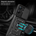 New Phone Case For Infinix Zero 30 4G Cover Car Foldable Metal Bracket Sliding Camera Protection Hard Shockproof for Infinix Zero 30 4G Case. 